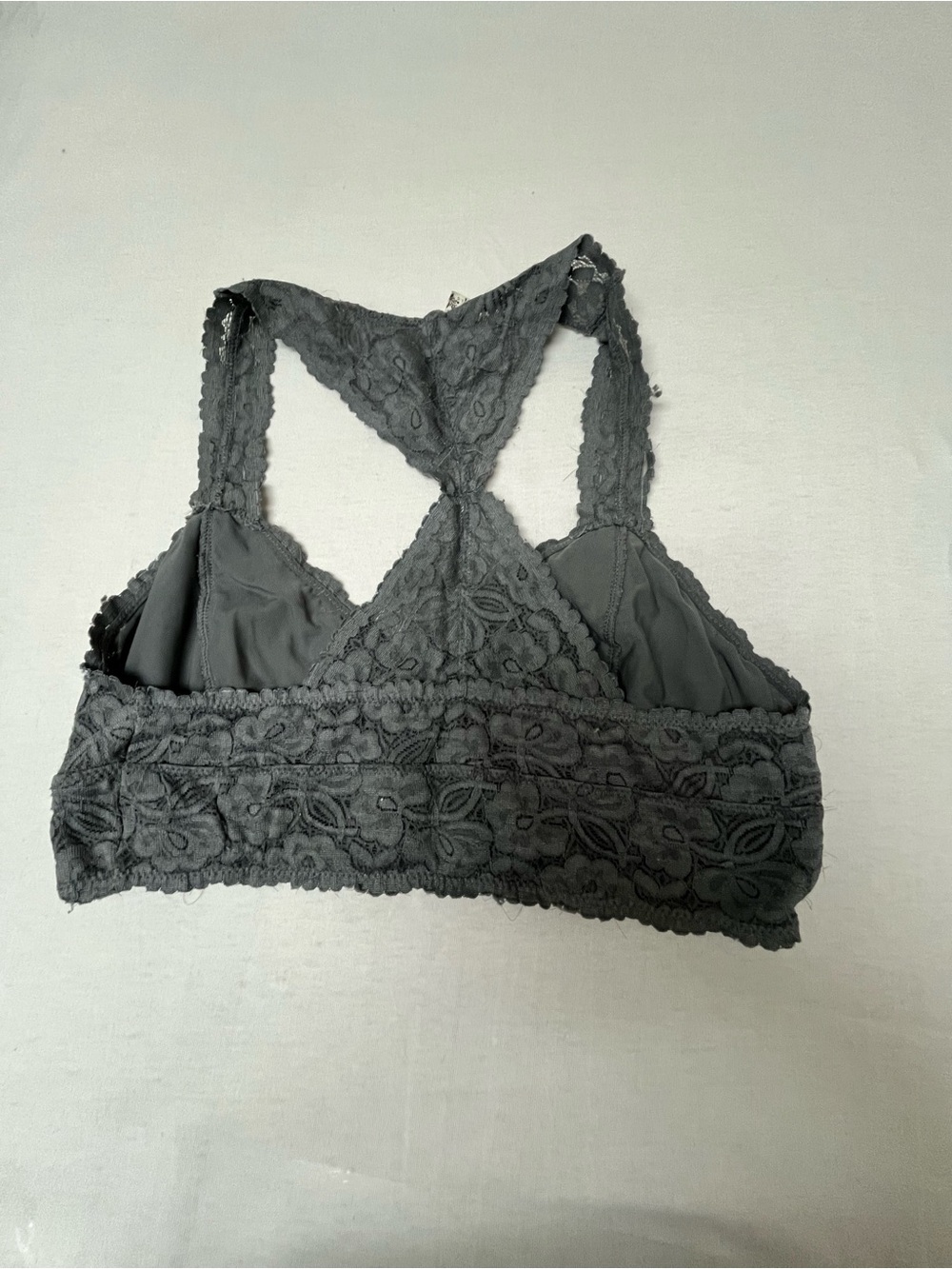 Free People Floral Lace Bralette in Charcoal - Picture 7 of 7